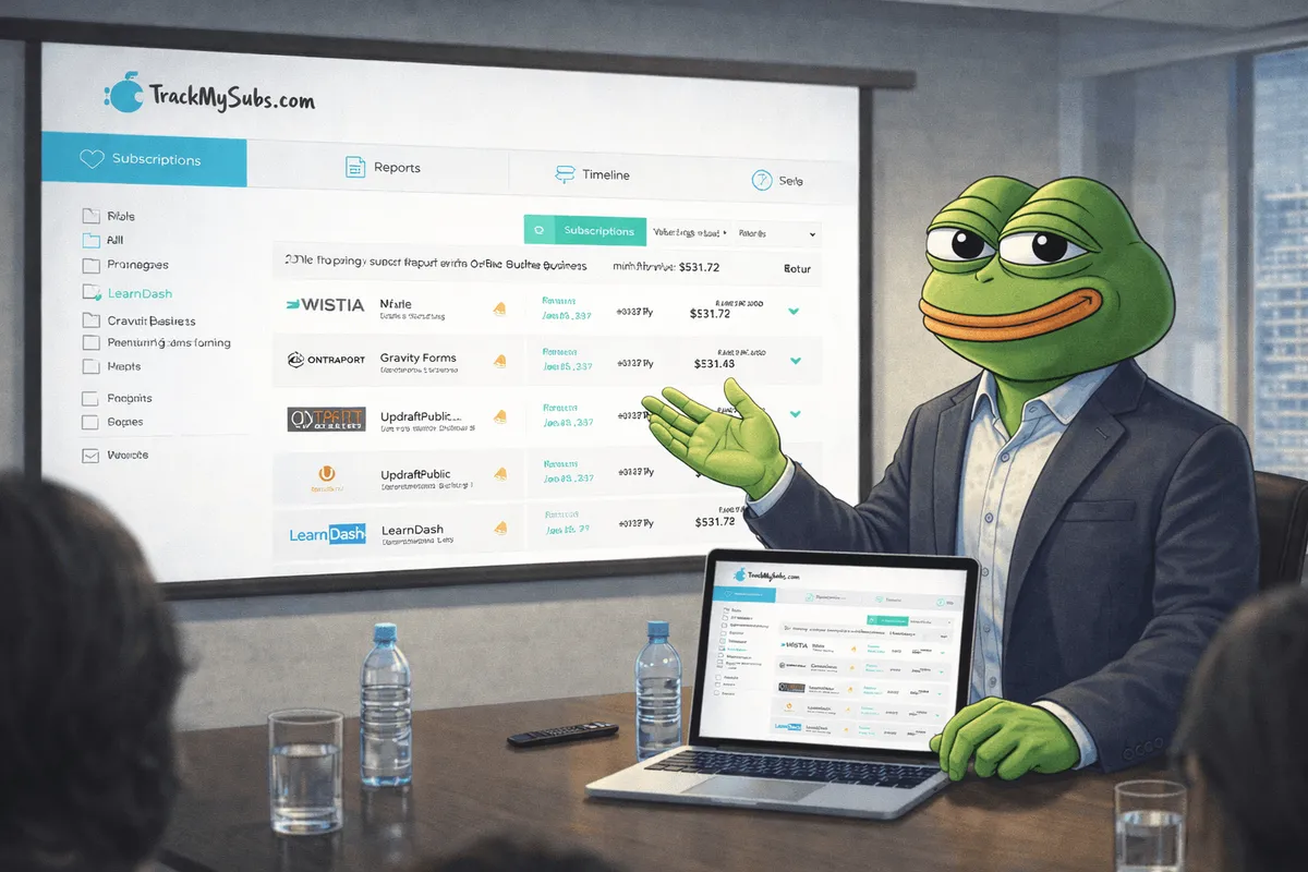 TrackmySubs Subscription tracker for businesses and SAAS