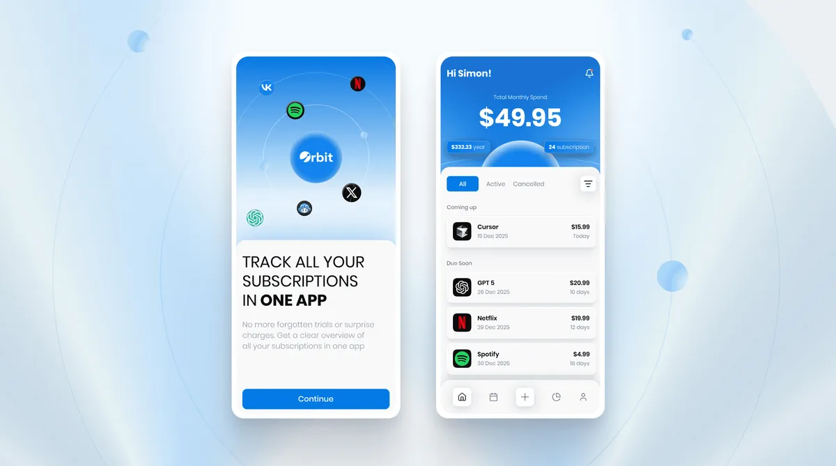 Orbit Money Subscription Tracker