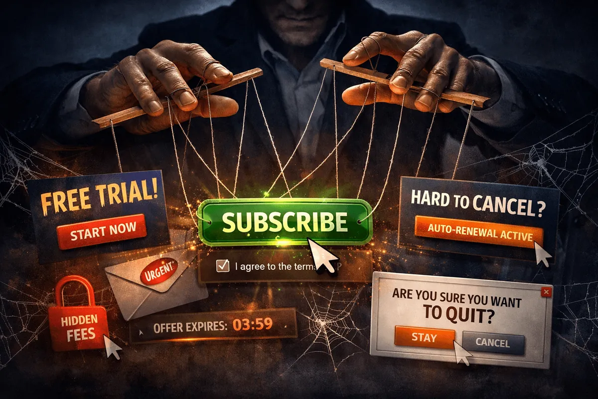 Dark patterns for subscriptions